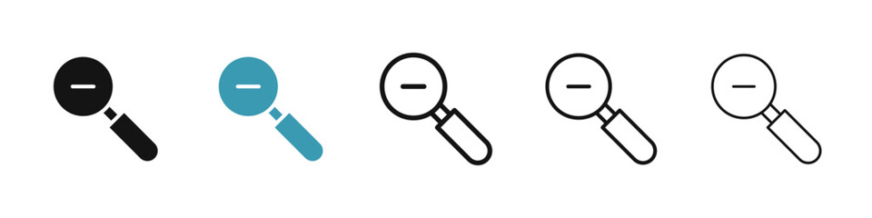 Zoom out icon illustration vector symbol set