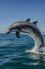Fototapeta premium dolphin jumping out of water