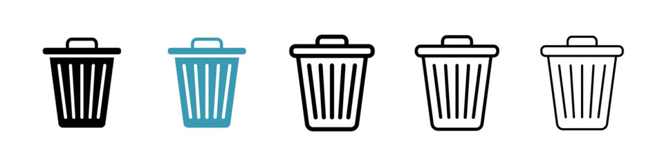 Trash icon illustration vector symbol set