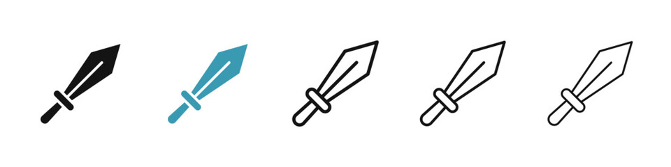 Sword icon illustration vector symbol set