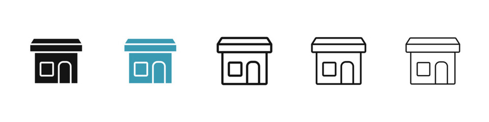 Store icon illustration vector symbol set