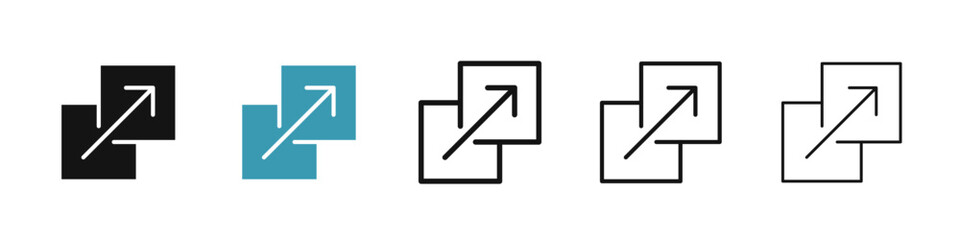 Resize icon illustration vector symbol set