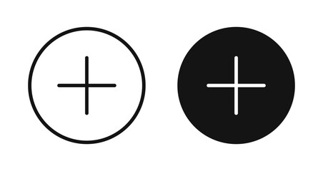 Plus icon illustration vector symbol set