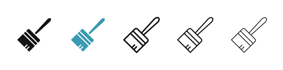 Paint brush icon illustration vector symbol set