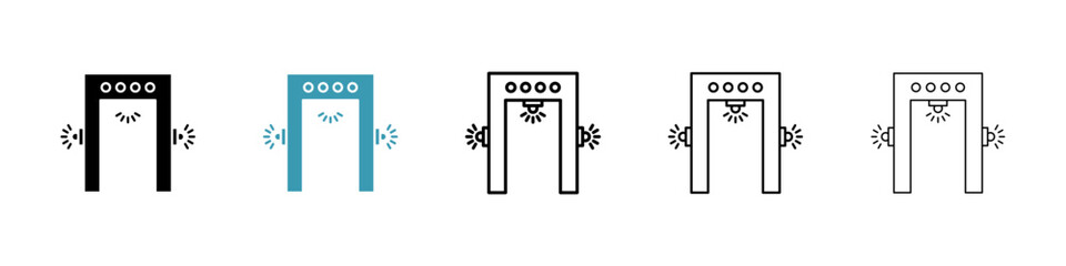 Metal detector icon illustration vector symbol set