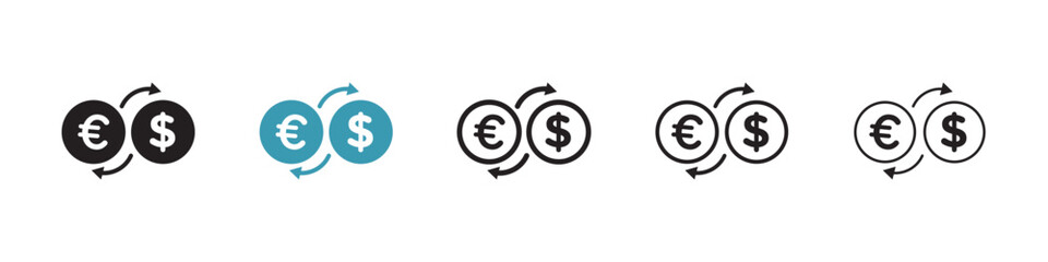 Money exchange icon illustration vector symbol set