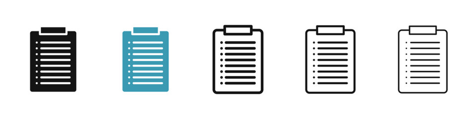 List icon illustration vector symbol set