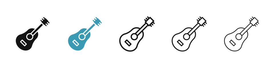 Guitar icon illustration vector symbol set