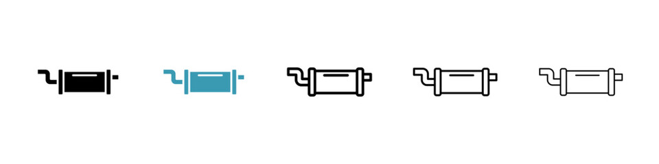 Exhaust pipe icon illustration vector symbol set