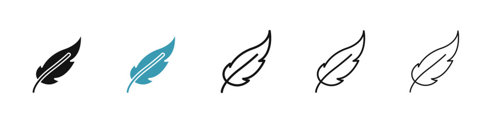 Feather icon illustration vector symbol set