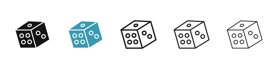 Dice icon illustration vector symbol set