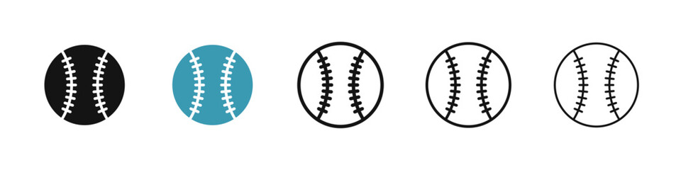 Baseball icon illustration vector symbol set