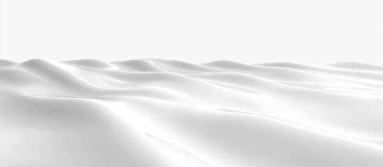 Obraz premium Serene abstract background featuring smooth, white undulating shapes and textures