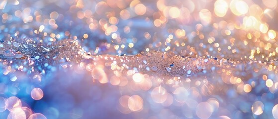 Bokeh light shine glittering glowing confetti spectrum rainbow iridescent holographic abstract reflection modern defocused illustration wallpaper.