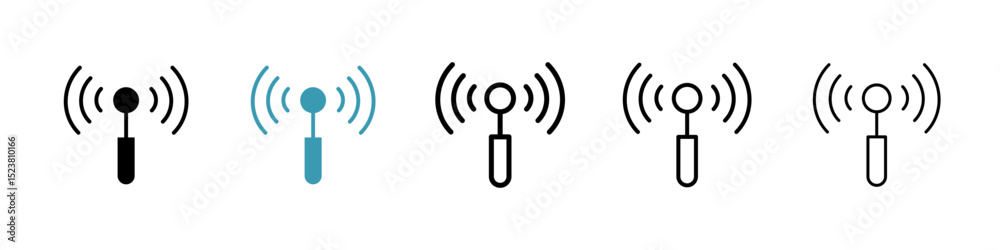 Poster sensor line icon in art style vector