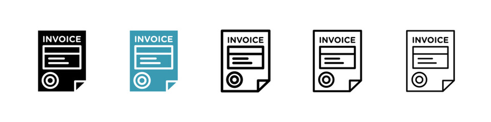 Invoice line icon in art style vector