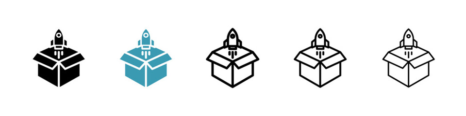 Product release line icon in art style vector