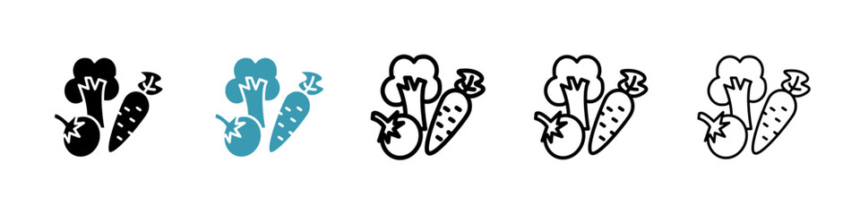 Vegetable line icon in art style vector