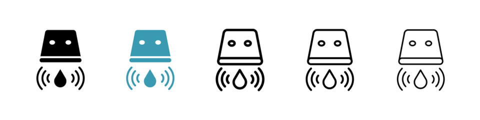 Water sensor line icon in art style vector