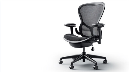 Fototapeta premium Modern Mesh Office Chair Sleek Design Ergonomic Comfort