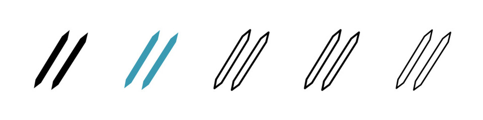 Toothpick line icon in art style vector