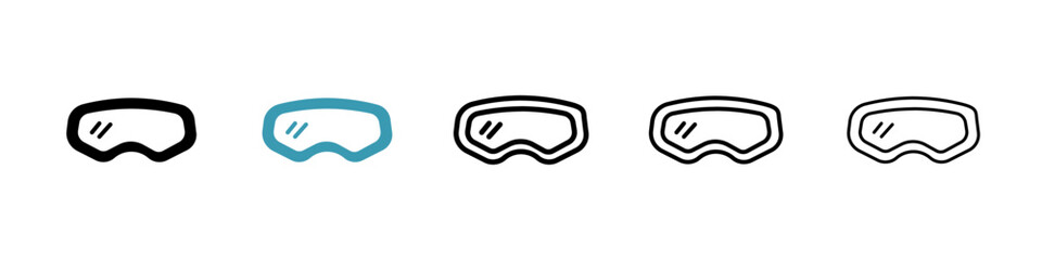 Snow Goggle line icon in art style vector