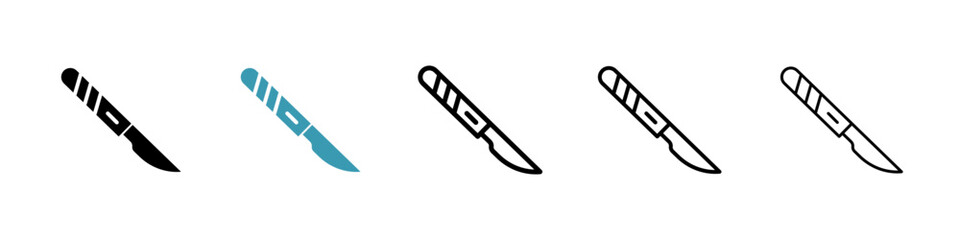 Scalpel line icon in art style vector