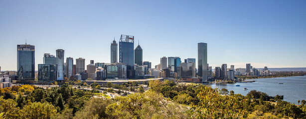 The skyline of Perth CBD as seen from King's Park.