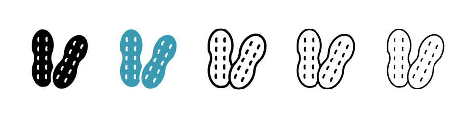 Peanut line icon in art style vector
