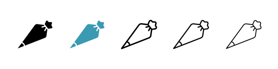 Pastry bag line icon in art style vector