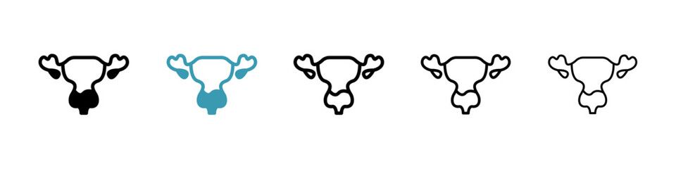 Pelvic inflammatory disease line icon in art style vector