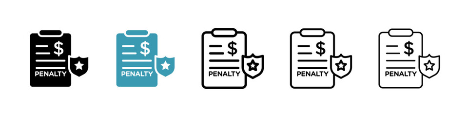 Penalty line icon in art style vector