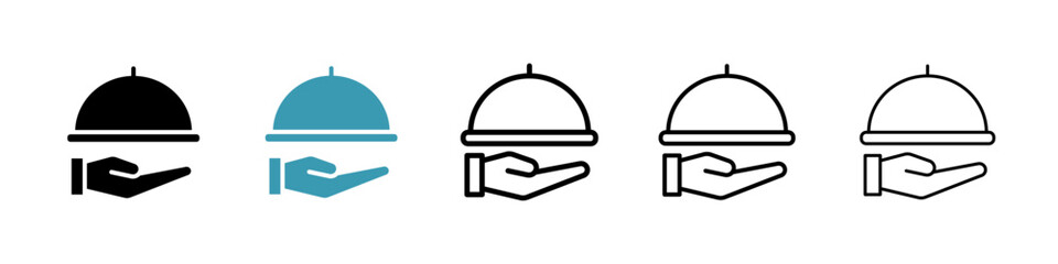 Restaurant Tray line icon in art style vector