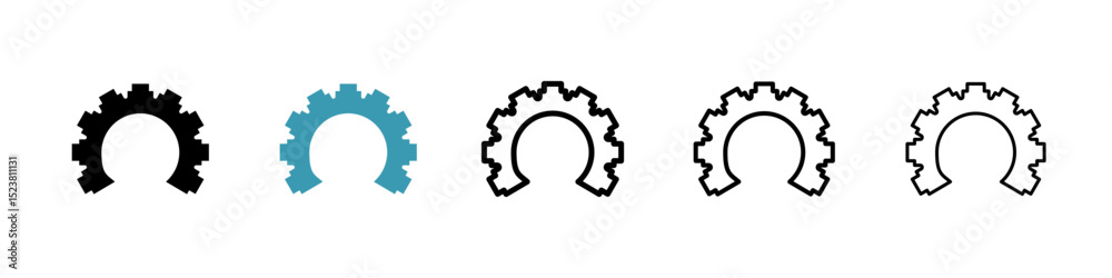 Poster open source line icon in art style vector