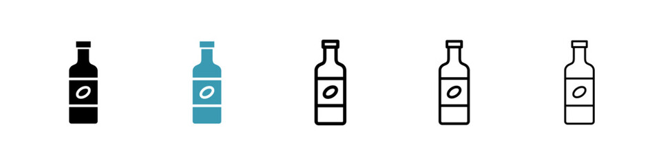 Olive oil line icon in art style vector