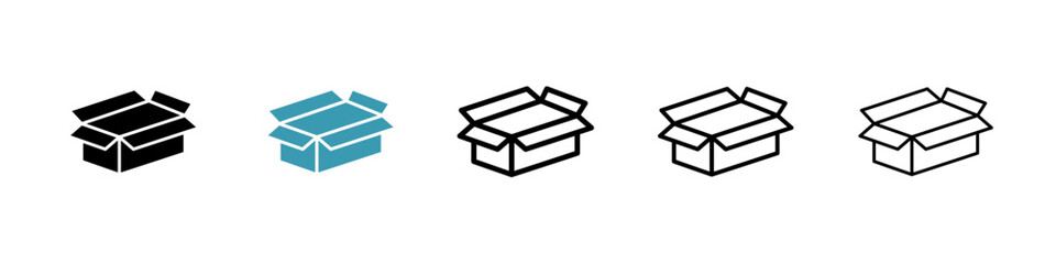 Open box line icon in art style vector