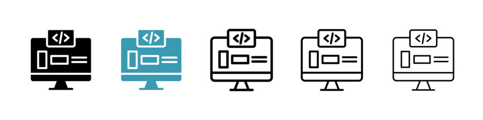 Fototapeta premium Front end line icon in art style vector