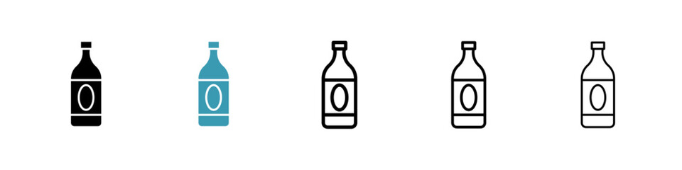 Gin line icon in art style vector