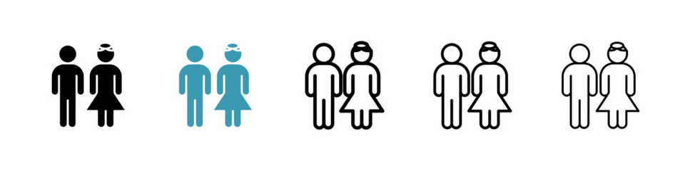 Girlfriend line icon in art style vector