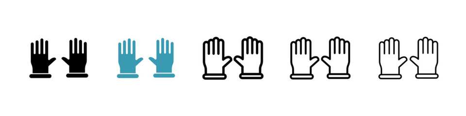 Gloves line icon in art style vector