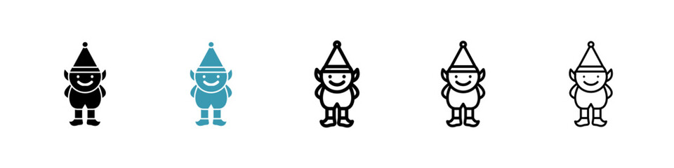 Elf line icon in art style vector