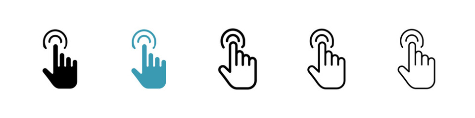 Finger control line icon in art style vector