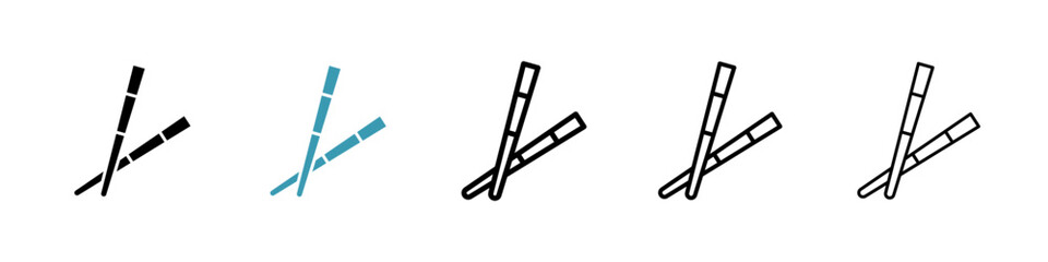 Chopsticks line icon in art style vector