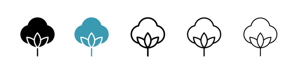 Cotton line icon in art style vector