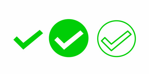 green check mark	