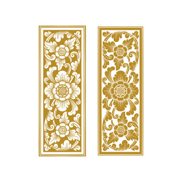 Balinese ornament line art vector premium 2
