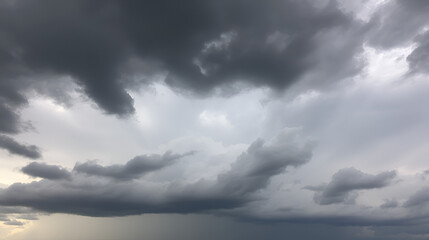 Dramatic Gray Clouds in a Stormy Sky: A Captivating Cloudscape with Thunderous Overtones