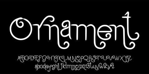 Fototapeta premium ornament lettering vector