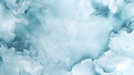 Obraz premium Soft blue and white abstract watercolor background with cloud-like textures and a tranquil, dreamy appearance.