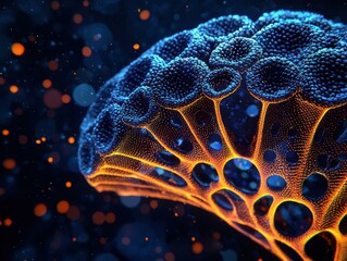 Intricate biological structure. AI.